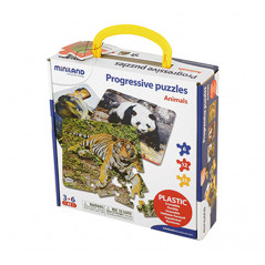 SET 3 PUZZLES PROGRESIVOS MINILAND ANIMALES