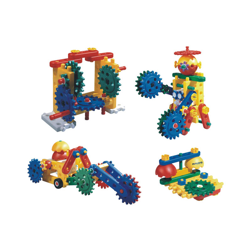 CONTENEDOR 62 PIEZAS MINILAND "JUNIOR ENGINEER GEARS"