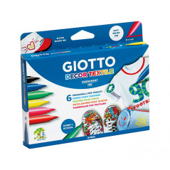 ESTUCHE 6 ROTULADORES GIOTTO DECOR TEXTILE