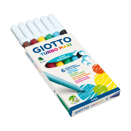 CAJA 6 ROTULADORES GIOTTO TURBO MAXI