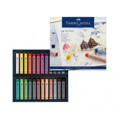 ESTUCHE 24 PASTELES BLANDOS FABER-CASTELL