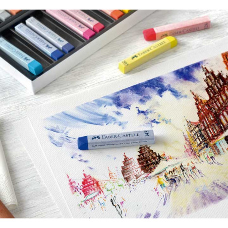 ESTUCHE 24 PASTELES BLANDOS FABER-CASTELL