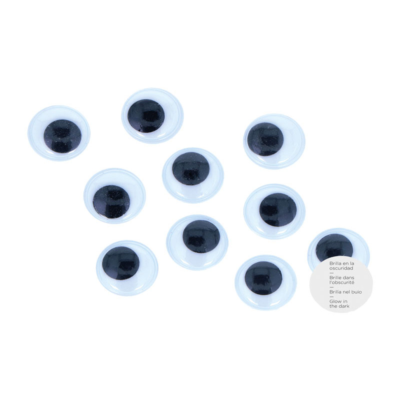BOLSA 16 OJOS MÓVILES INNSPIRO ADHESIVOS FLUORESCENTES Ø15mm BOLSA 16 OJOS MÓVILES INNSPIRO ADHESIVOS FLUORESCENTES Ø15mm
