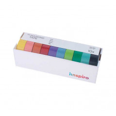 SET 10 CINTAS WASHI TAPE INNSPIRO LISOS BASICOS