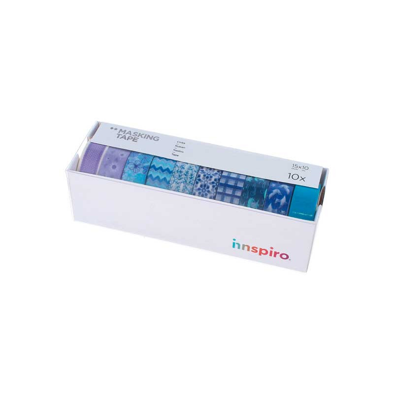 SET 10 CINTAS WASHI TAPE INNSPIRO SERIE ULTRAMAR