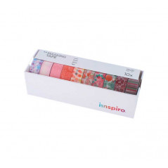 SET 10 CINTAS WASHI TAPE INNSPIRO SERIE FLORAL