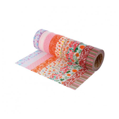 SET 10 CINTAS WASHI TAPE INNSPIRO SERIE FLORAL