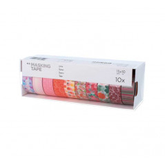 SET 10 CINTAS WASHI TAPE INNSPIRO SERIE FLORAL