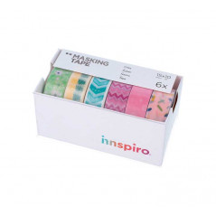 SET 6 CINTAS WASHI TAPE INNSPIRO "TUTTI FRUTTI"