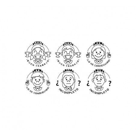 BOTE 6 SELLOS DE MOTIVACIÓN NIEFENVER "NIÑOS Y NIÑAS"