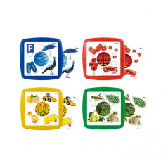 SET 4  PUZZLES MINILAND "LOS COLORES"