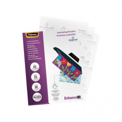 PACK 25 FUNDAS BRILLO FELLOWES PARA PLASTIFICAR A3 80 MICRAS