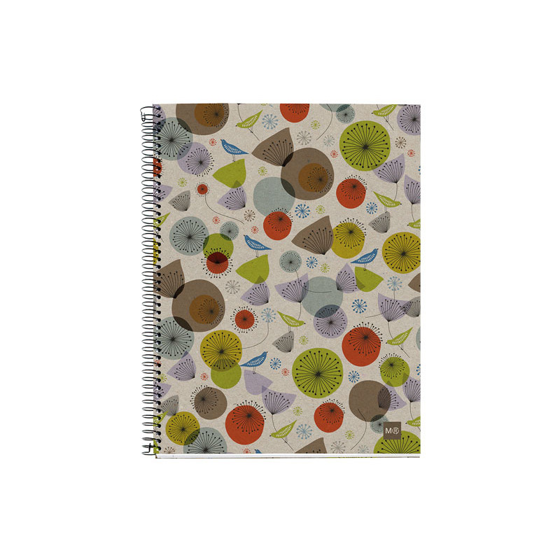 CUADERNO MIQUEL RIUS NOTEBOOK 4 "ECOBIRDS" 120h A4