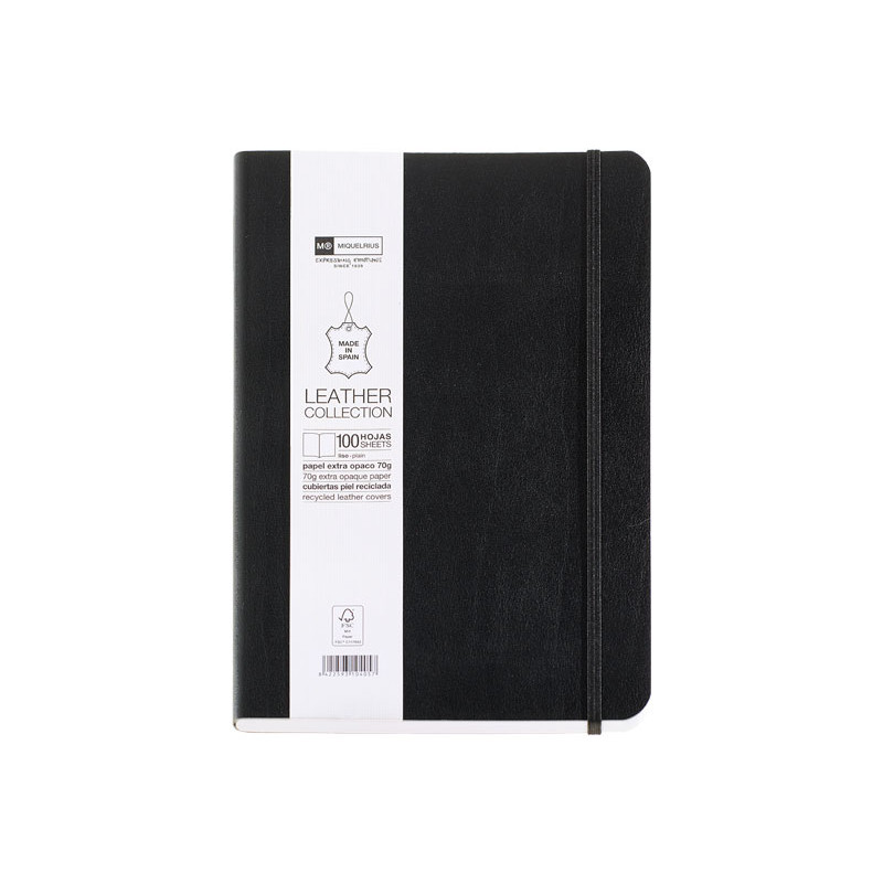 CUADERNO MIQUEL RIUS NOTEBOOK FLEXIBLE PIEL 4º SIN ÍNDICE 100h LISO