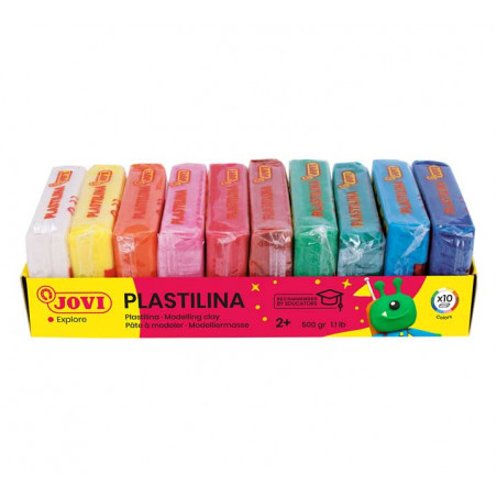 CAJA 10 PASTILLAS PLASTILINA JOVI 50gr