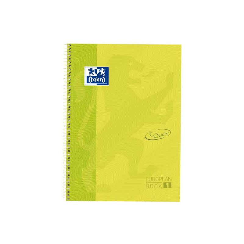 CUADERNO OXFORD "EUROPEANBOOK 1 TOUCH" A4+ 80h