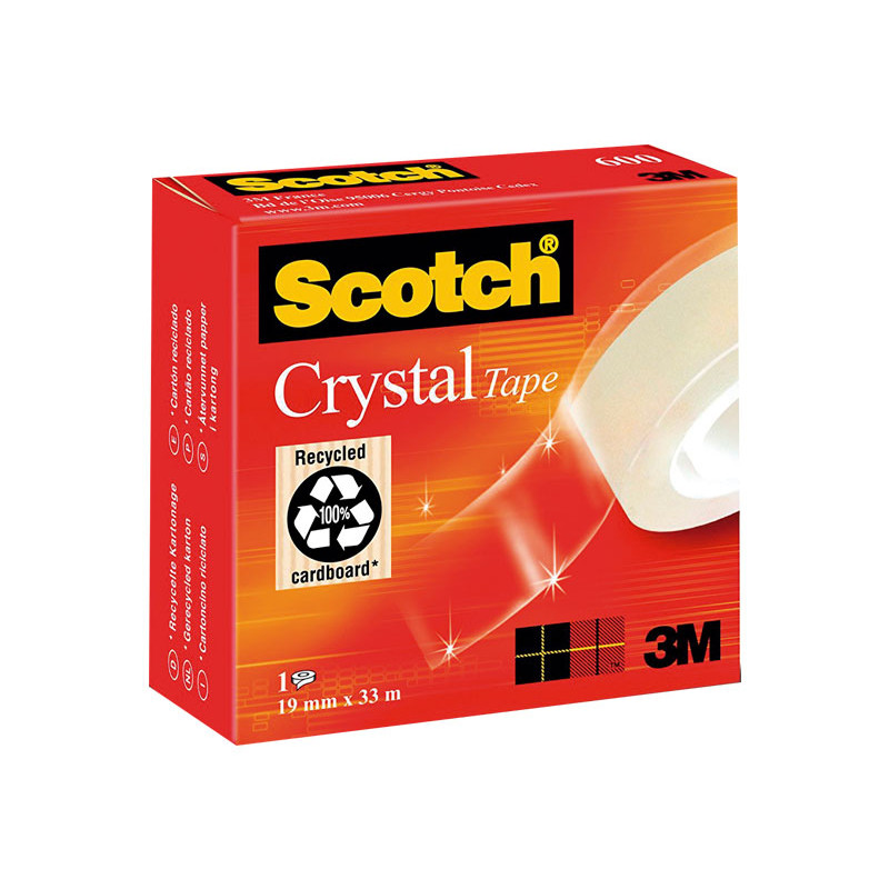 CINTA ADHESIVA SCOTCH CRYSTAL 19mm x 33m