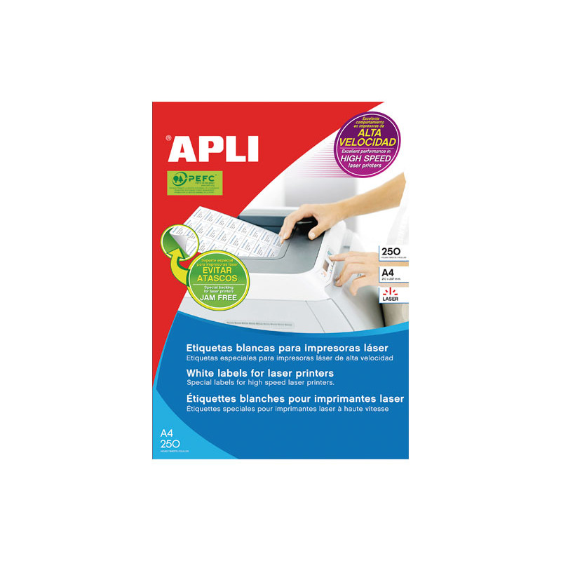CAJA 250h ETIQUETAS APLI 52,5x29,7mm CAJA 250h ETIQUETAS APLI 52,5x29,7mm