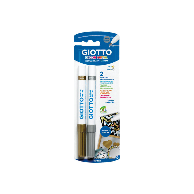 BLÍSTER 2 ROTULADORES GIOTTO DECOR METAL BLÍSTER 2 ROTULADORES GIOTTO DECOR METAL