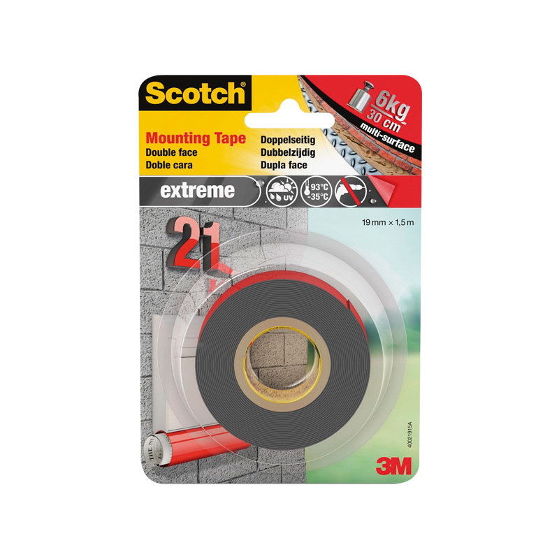CINTA ADHESIVA SCOTCH DOBLE CARA EXTREME CINTA ADHESIVA SCOTCH DOBLE CARA EXTREME