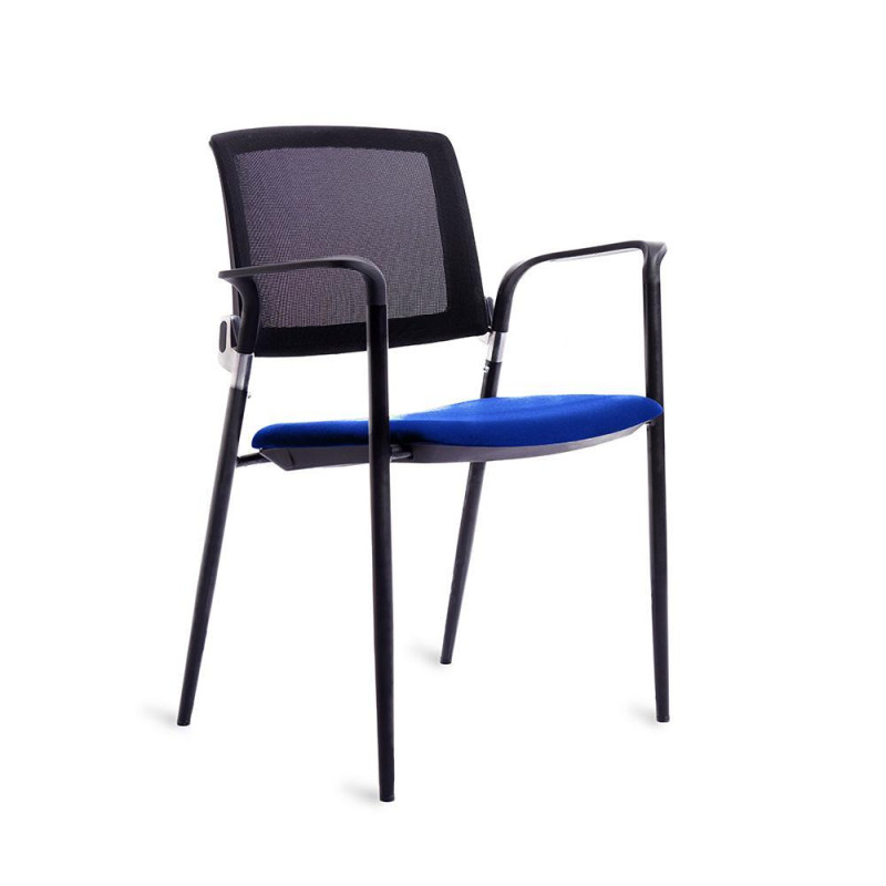 SILLA CONFIDENTE ROCADA RESPALDO MALLA ESTRUCTURA NEGRA SILLA CONFIDENTE ROCADA RESPALDO MALLA ESTRUCTURA NEGRA