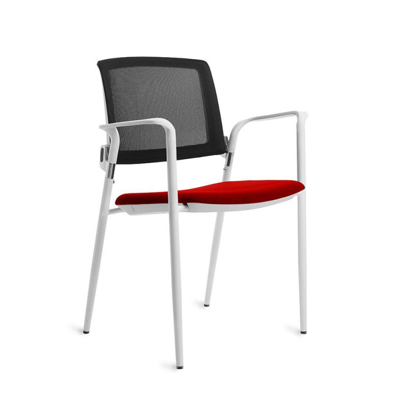 SILLA CONFIDENTE ROCADA RESPALDO MALLA ESTRUCTURA BLANCA SILLA CONFIDENTE ROCADA RESPALDO MALLA ESTRUCTURA BLANCA