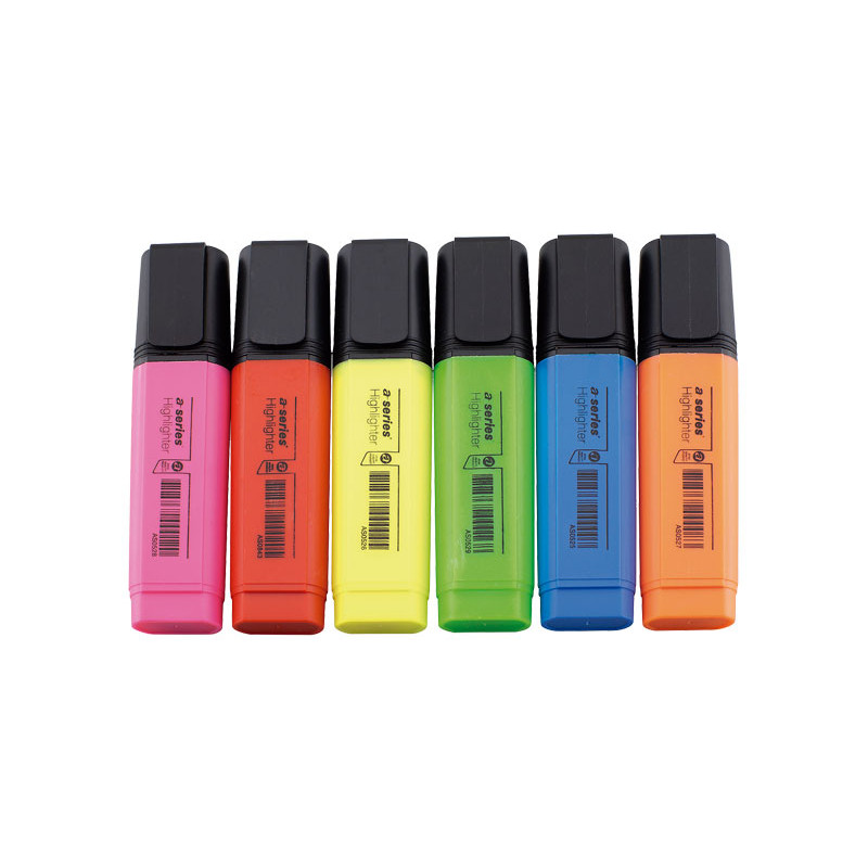 ESTUCHE 6 MARCADORES FLUORESCENTE A-SERIES