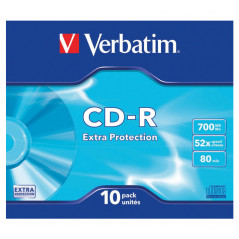 PACK 10 CD-R VERBATIM 52X 700MB EXTRA PROTECTION