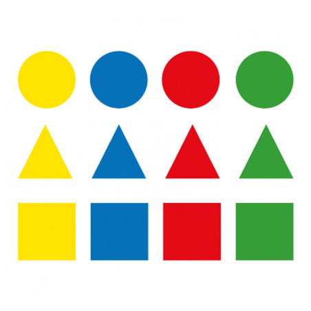 BLÍSTER 12h GOMETS APLI FIGURAS GEOMÉTRICAS PEQUEÑOS