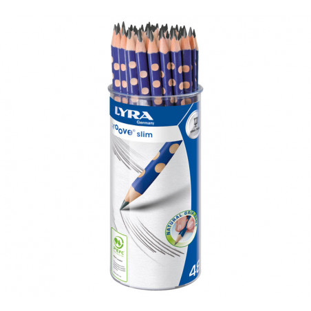 BOTE 48 LÁPICES LYRA GROOVE SLIM GRAFITO