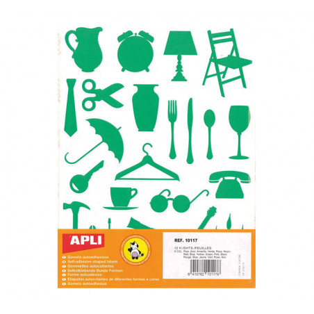 BLÍSTER 12h GOMETS APLI TEMÁTICOS "OBJETOS DE CASA"