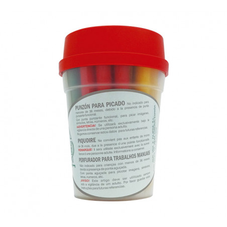 BOTE 25 PUNZONES FAIBO PUNTA GRUESA DE ACERO