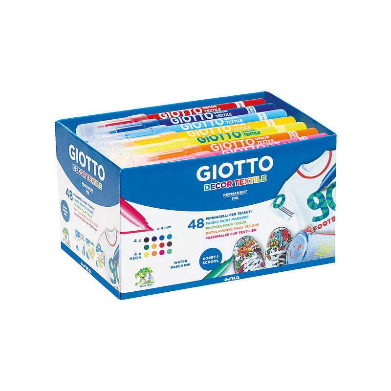 SCHOOLPACK 48 ROTULADORES GIOTTO DECOR TEXTILE