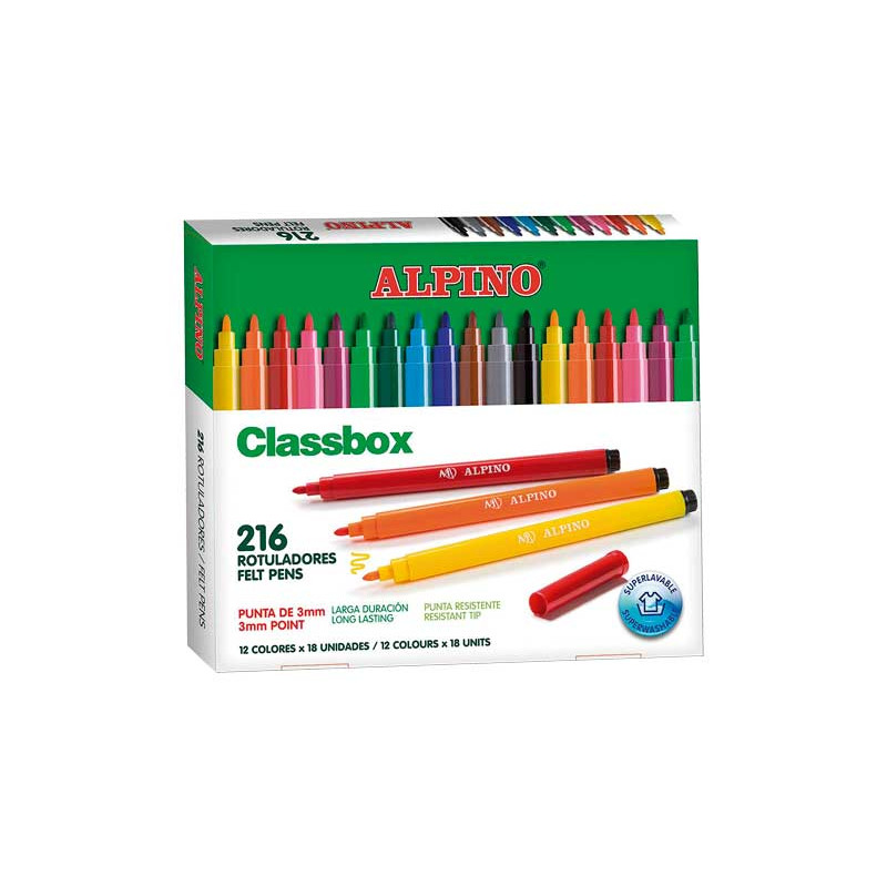 SCHOOLPACK 216 ROTULADORES ALPINO STANDARD SCHOOLPACK 216 ROTULADORES ALPINO STANDARD
