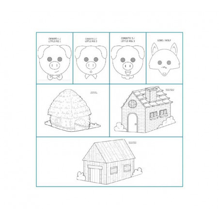 BOLSA 4 CARETAS NIEFENVER CUENTOS: LOS TRES CERDITOS