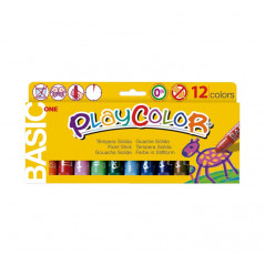 CAJA 12 TÉMPERAS PLAYCOLOR SÓLIDAS 10gr SURTIDAS