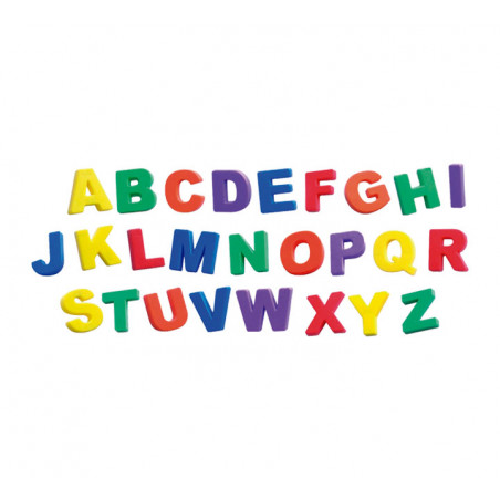 BOTE 74 LETRAS MAGNÉTICAS MINILAND: MAYÚSCULAS JUMBO 44mm