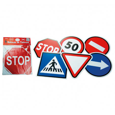 SET 6 SEÑALES DE TRÁFICO HENBEA