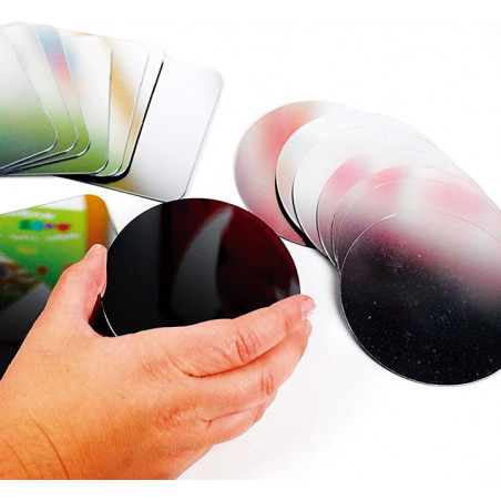 SET 16 ESPEJOS DE PLÁSTICO HENBEA 9,5x9,5cm