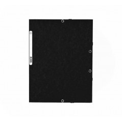 CARPETA DE GOMAS EXACOMPTA CON SOLAPAS NEGRO
