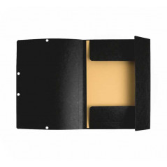 CARPETA DE GOMAS EXACOMPTA CON SOLAPAS NEGRO