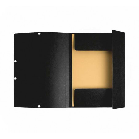 CARPETA DE GOMAS EXACOMPTA CON SOLAPAS NEGRO