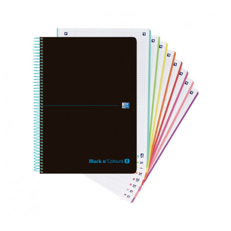 CUADERNO OXFORD "EUROPEANBOOK 8 BLACK N`COLOURS" A4+ 160h