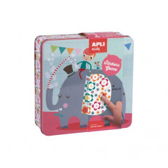 CAJA METÁLICA APLI KIDS STICKERS GAME "ELEFANTE"