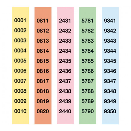 TIRAS DE RIFA APLI 1 AL 1.000 COLOR