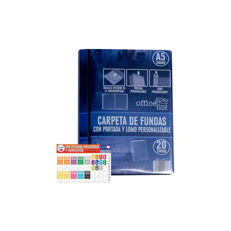 CARPETA 20 FUNDAS OFFICE BOX PERSONALIZABLE A5