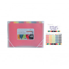 CARPETA CLASIFICADORA OFFICE BOX "VITAL COLORS" 12 DIVISIONES