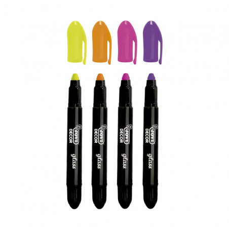 ESTUCHE 4 CERAS JOVI DECOR GLASS NEÓN