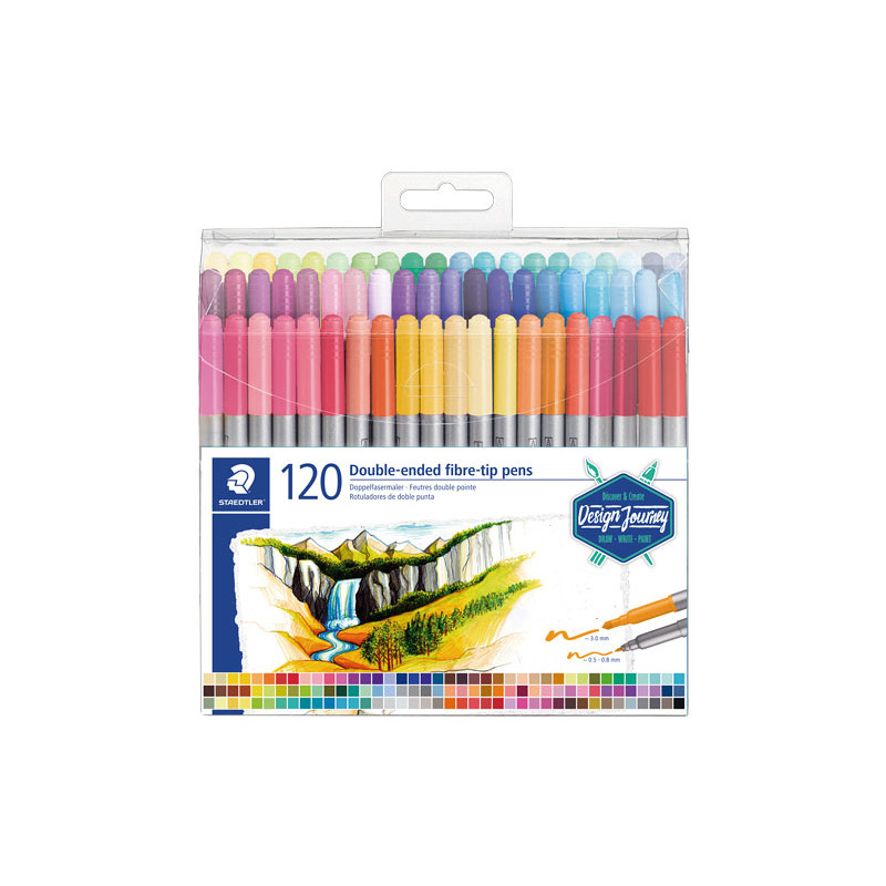 ESTUCHE 120 ROTULADORES STAEDTLER DOBLE PUNTA 3200 ESTUCHE 120 ROTULADORES STAEDTLER DOBLE PUNTA 3200