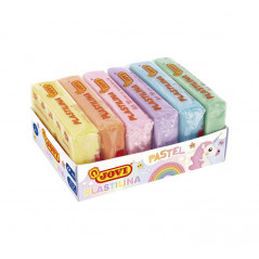 CAJA 6 PASTILLAS PLASTILINA JOVI PASTEL 50gr